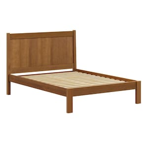 Cama de Casal em Madeira Maciça Modena Amendoa