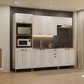 Cozinha Completa 5 Peças sem Tampo Paris Branco
