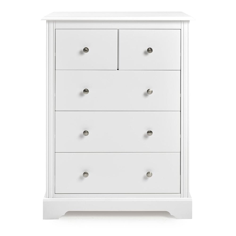 Cômoda para Quarto 5 Gavetas Louise Branco