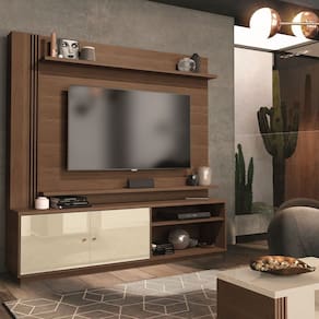 Home para Tv 65 Polegadas 180cm X 180cm Royal Nogueira / Off White