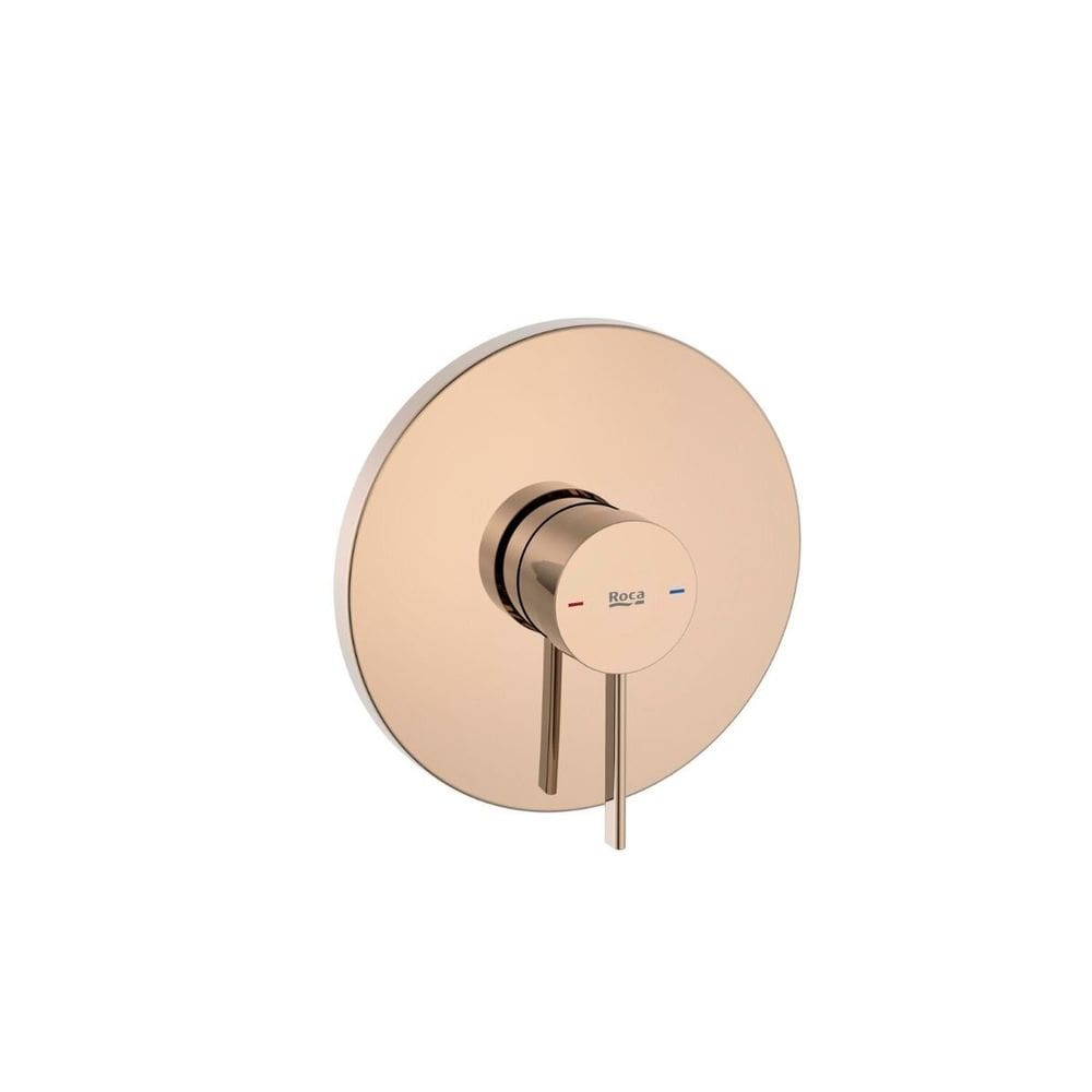 Acabamento para Monocomando de Banheira e Chuveiro com Desviador para Roca Box Ona da Roca Rosé Gold