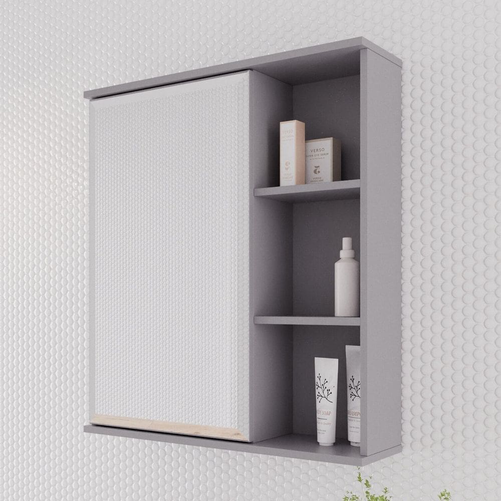 Espelheira para Banheiro 1 Porta Treviso Platina