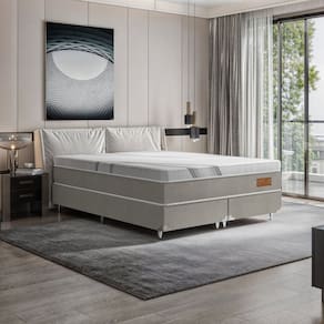 Colchão para Casal com Molas 198cm X 158cm Cinza