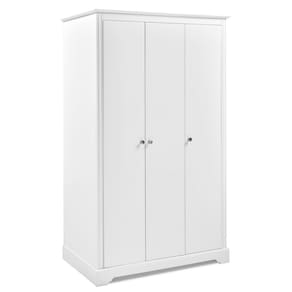 Guarda-roupa Casal Estilo Clássico 3 Portas Louise Branco