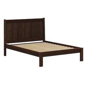 Cama de Casal em Madeira Maciça 150cm X 112cm Modena Capuccino