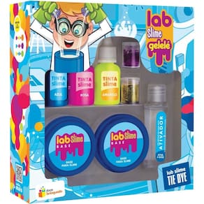 Slime Gelele Lab Slime Tie Dye 197g - Doce Brinquedo