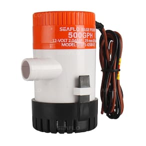 Bomba De Porão 12V Seaflo 500 GPH 1.6A Barco Lancha