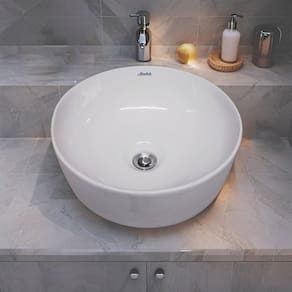 Cuba para Banheiro Cerâmica Md Luxo Mondialle Branco