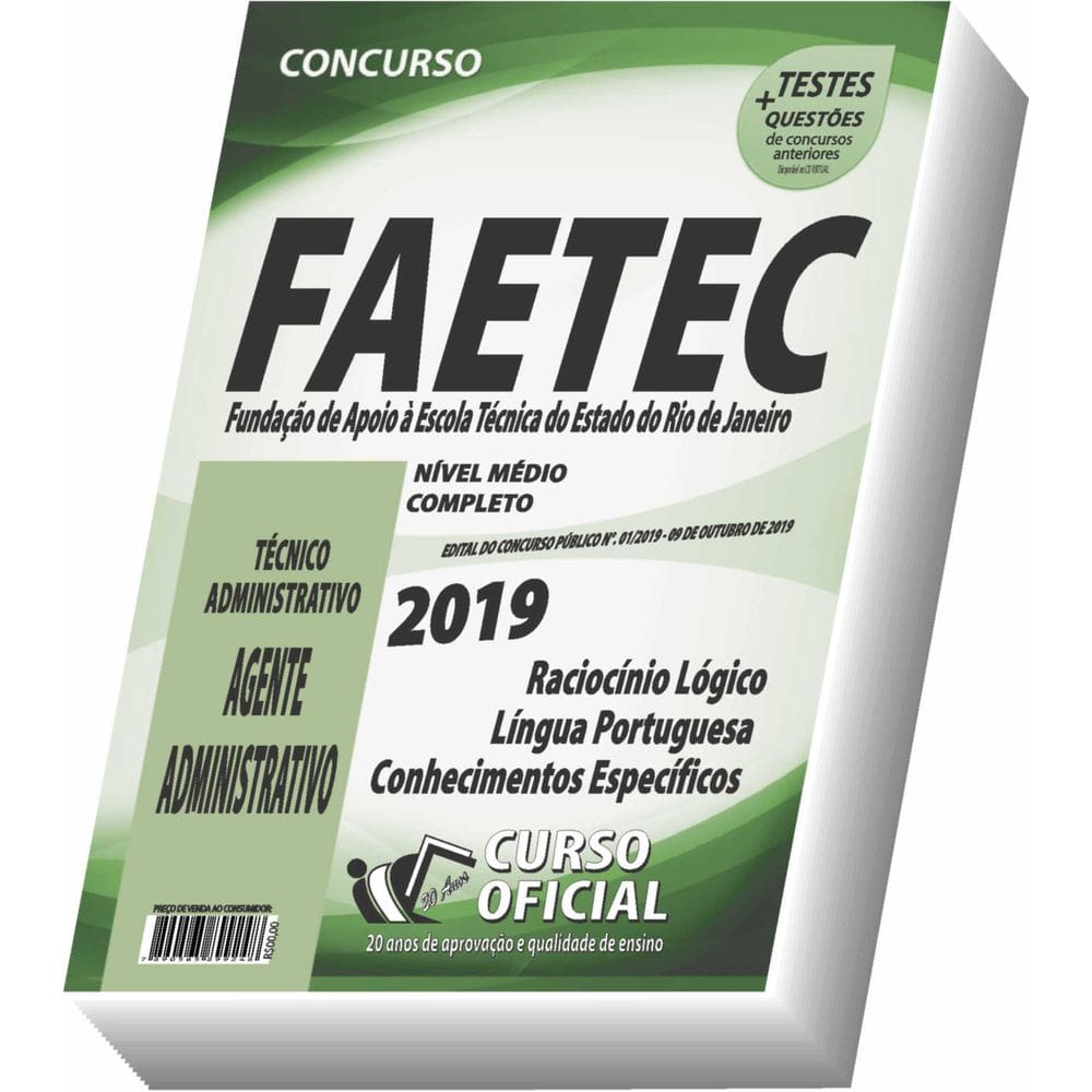 Apostila Faetec - Agente Administrativo