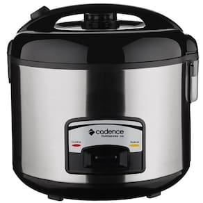 Panela Eletrica De Arroz Cadence 700W 127V Inox/Preta Faz 10 Xicaras