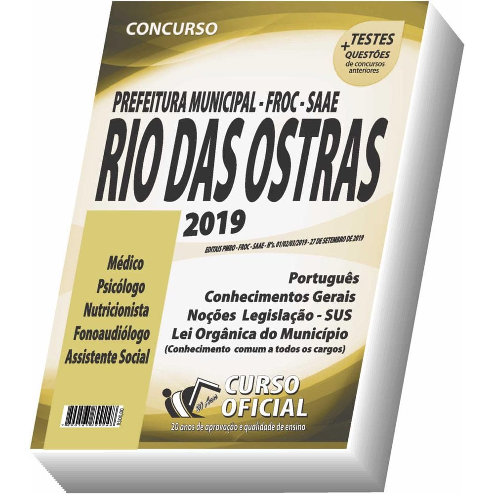 Apostila Rio Das Ostras - Nível Superior - Saúde