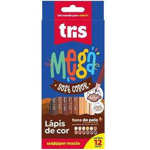 Lápis De Cor Soft Color 12Un Tons Cores De Pele Super Macio
