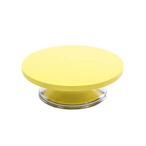 Bailarina Com Base Giratória Amarelo 25Cm Em Mdf Confeitaria