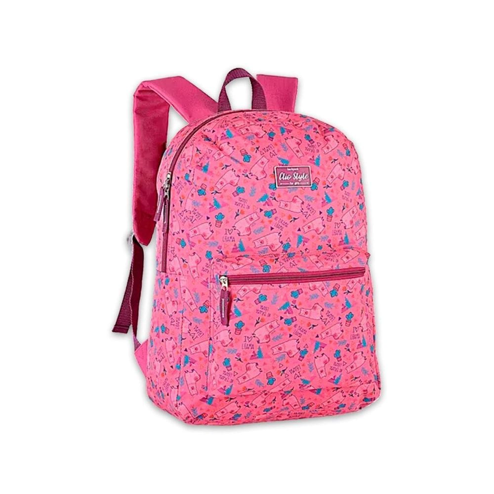 Mochila Escolar Costas Lhama Clio Styler Cor Rosa