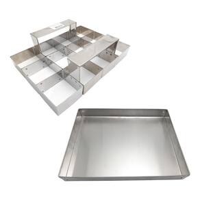 Kit Aro Cortador De 6Cm 12 Cav + Assadeira Para Brownie Inox