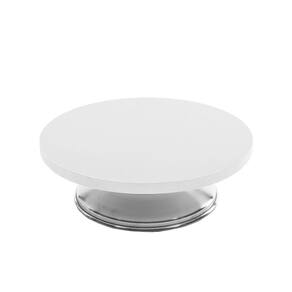 Bailarina Com Base Giratória Branco 25Cm Em Mdf Confeitaria
