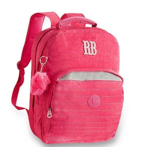 Mochila Escolar Menina Com Pompom Infantil Rosa