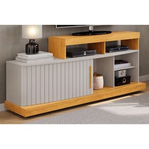 Rack Bancada p/ TV até 47 Pol Scala c/ 1 Porta e 5 Nichos 160cm Cedro/Bali - DJ Móveis