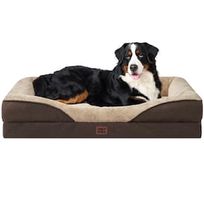 Cama de cachorro EHEYCIGA Memory Foam XXL para cães extra grandes, marrom