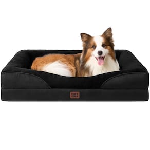 Cama de cachorro EHEYCIGA Memory Foam para cães grandes com forro impermeável