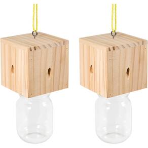 Carpenter Bee Trap Best Bee Trap Wood Cube Style 2 peças