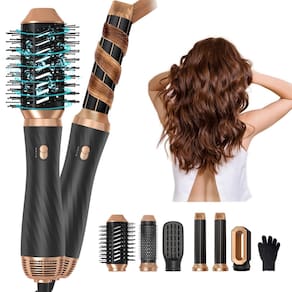 Escova de secador de cabelo 6 em 1 Upgrade de íon negativo removível