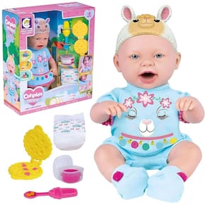 Boneca Baby Ninos Menina Hora do Lanchinho Bichinhos
