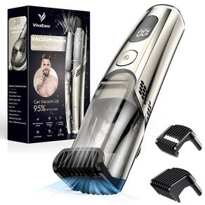 Aparador de barba a vácuo VivaEase VivaEase para homens com 2 pentes