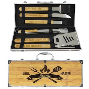 Kit de acessórios para grelhar Megapuxin para churrasco ao ar livre com estojo
