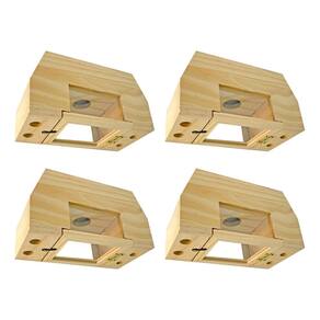 Carpenter Bee Trap Leaning Tower Nature Wood, pacote com 4 unidades JIANBEE
