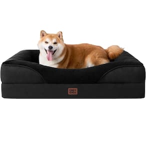 Cama de cachorro EHEYCIGA Memory Foam para cães grandes com forro impermeável