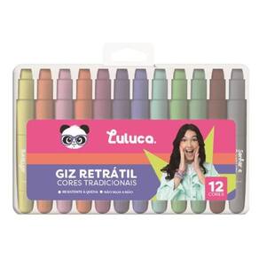Estojo Giz Retrátil 12 Cores Tradicionais Luluca Sky Paper