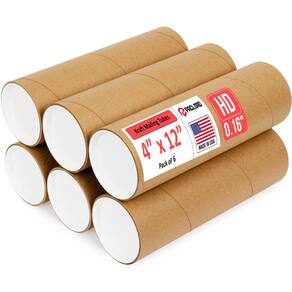 Mailing Tube Paclord de papelão pesado de 10 x 30 cm, pacote com 6