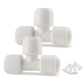 Tee Fitting para irrigação por gotejamento Kalolary Quick Connect 1/4 (30 unidades)