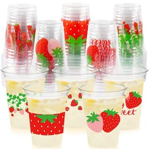 Copos de decoração de festa CUPLOOV Strawberry 350mL x100