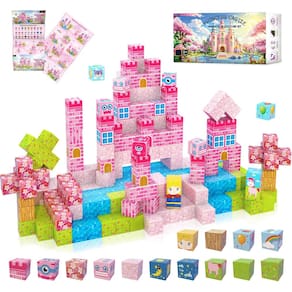 Blocos de construção magnéticos WSHIMIN Princess Castle 32 peças
