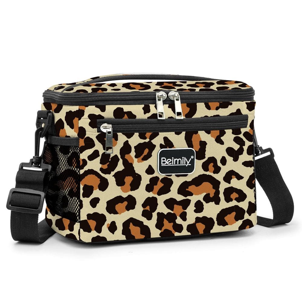 Lancheira BEIMILY Lancheira pequena isolada 8L com estampa de leopardo