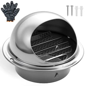Tampa de ventilação do secador TOYIEW de aço inoxidável redonda de 4 polegadas