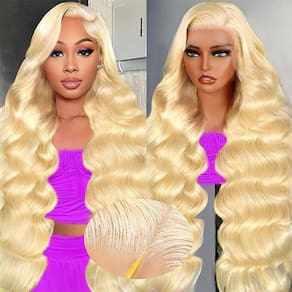 Peruca QNQZ 613 Loira 100% Cabelo Humano 28 polegadas e 220 Densidade