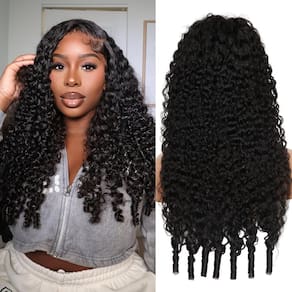 Peruca recomtic birmanesa encaracolada 100% cabelo humano 13x6, renda 66cm
