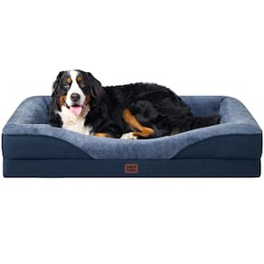 Cama para cães EHEYCIGA Memory Foam XXL para cães extra grandes, azul marinho