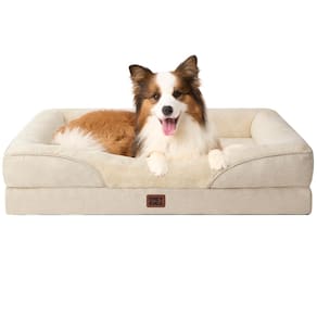 Cama de cachorro EHEYCIGA Memory Foam para cães grandes à prova d`água 41x27x7,5