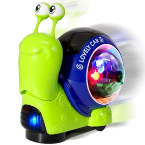 Brinquedo Hunfur com sensor automático de rastreamento de caracóis com LED de 1 a 3 anos