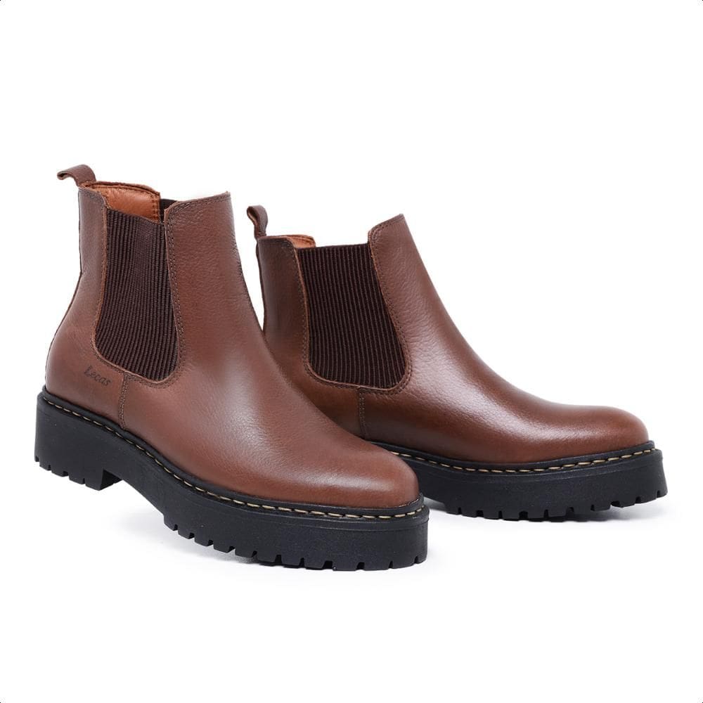 Bota Chelsea Feminina Couro Versátil