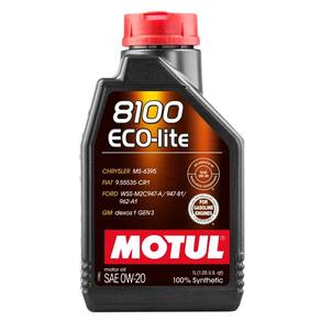 Óleo Para Motor De Carro Motul 8100 Eco-lite 0w20 1l Motul TOYOTA HYUNDAI KIA HONDA MITSUBISHI NISSAN SUBARU SUZUKI