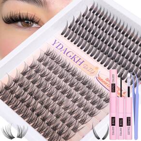 Kit de extensão de cílios YDAGKH Natural Lash Clusters Spikes