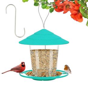 Alimentador de pássaros RichBird Heavy-Duty Plastic Squirrel Proof Blue