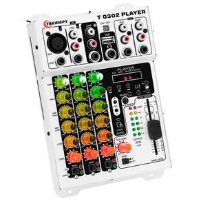 Mesa De Som Taramps T0302 Player 3 Canais 2 Saídas 12v Rgb