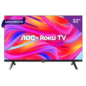 Smart TV DLED HD 32 Polegadas Aoc Sistema ROKU Tv Wi-fi