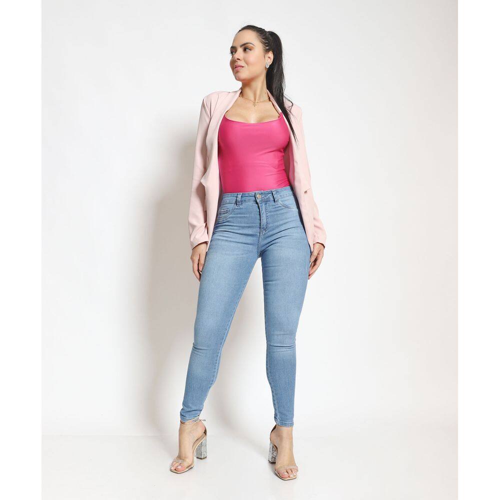 Sawary CalÃ§a Jeans Rosa Sawary Mom Jeans Rosados Calça Rosê Mom
